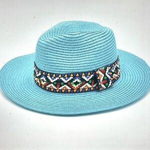 Aztec Band Straw Panama Hat